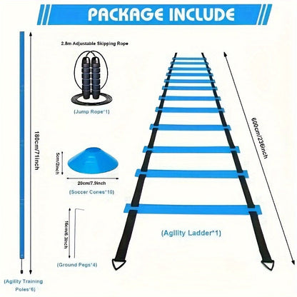 NNETM Agility Training Set with Ladder and Accessories