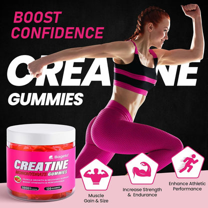 Creatine Gummies – Strawberry – 120 Count (5 g Each)