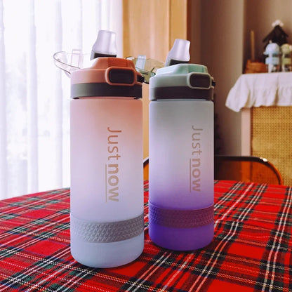 600ml Water Bottles Fashion Water Bottle with Straw BPA Free Portable Outdoor Sport Cute Drinking Plastic Bottles Eco-Friendly