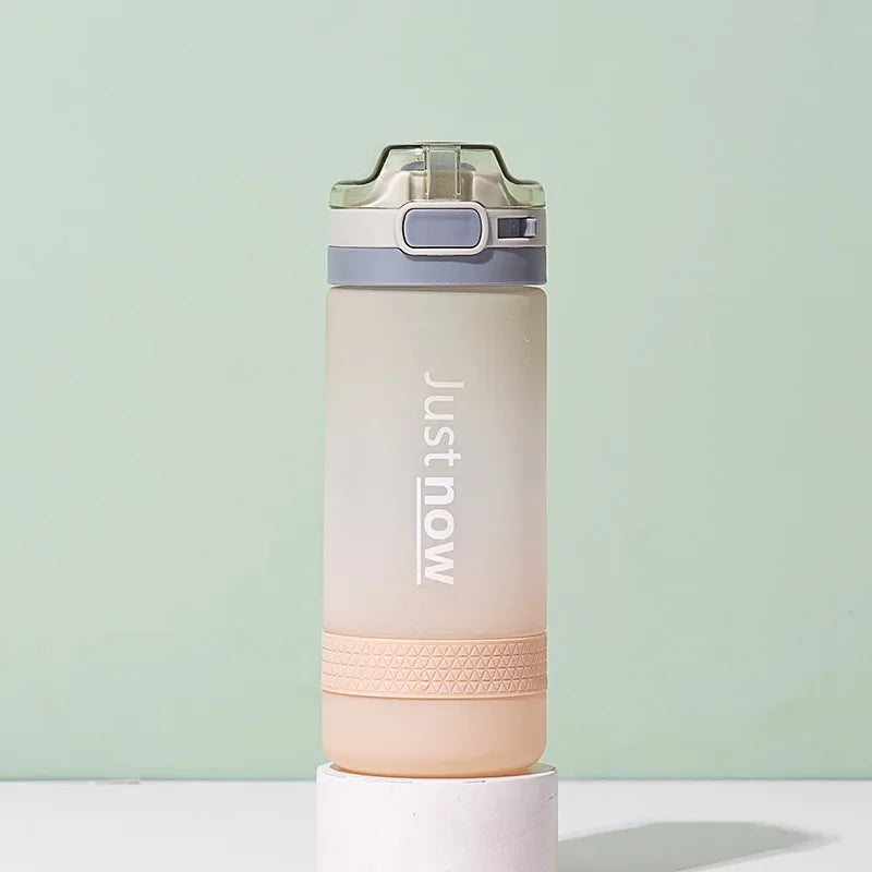 600ml Water Bottles Fashion Water Bottle with Straw BPA Free Portable Outdoor Sport Cute Drinking Plastic Bottles Eco-Friendly